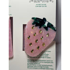 Starbucks Pink Strawberry & Cup Acetate Hair Claw Clips Set