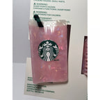 Starbucks Pink Strawberry & Cup Acetate Hair Claw Clips Set