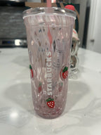Starbucks 2026 Pink Collection Bearista Bear & Glass Cup Set