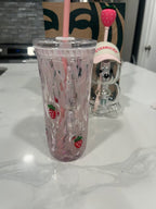 Starbucks 2026 Pink Collection Bearista Bear & Glass Cup Set
