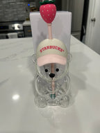 Starbucks 2026 Pink Collection Bearista Bear & Glass Cup Set