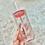 Starbucks Sakura Cherry Blossom Triangle Glass Cold Cup 16oz