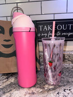 Starbucks Strawberry Glass Cup & Limited Edition Owala Bundle