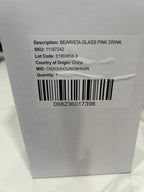 Starbucks 2026 Pink Bearista Glass Cup with Strawberry Topper 20oz