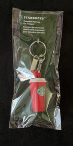 Starbucks Reusable Hot Cup Lid Stopper Red Cup Keychain Winter 2025 Collection