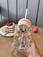 2026 New Starbucks Bearista Bear Cup Tumblers Strawberry Topper Baseball cap hot