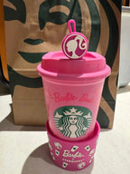 Starbucks X Barbie Reusable Cup Size 16 oz + Cup Sleeve + Stopper 2025